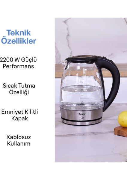 Gri Cam Su Isıtıcı, Pratik ve Şık Tasarım modelleri