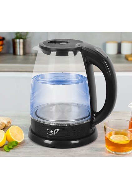 Şeffaf Cam Kettle, Işıklı, Modern ve Şık Tasarım, Kahverengi Renkli, Kolay Kullanım fırsatları