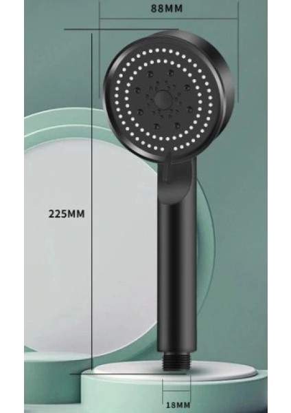 5 Kademeli Duş Başlığı Siyah fırsatları