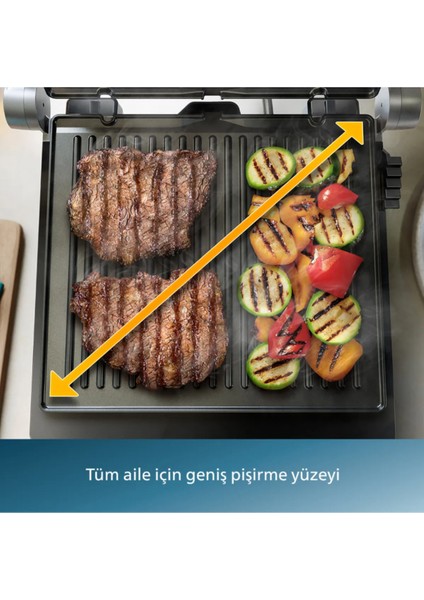 Geniş Izgara Yüzeyli, Ayarlanabilir Sıcaklıklı 5000 Serisi Izgara ve Tost Makinesi fırsatları