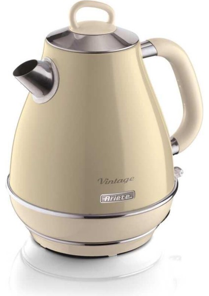 Şık 1.7 Litre Elektrikli Su Isıtıcı, Bej Renk, Modern Tasarım