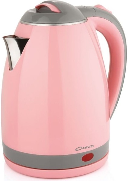 Çift Katmanlı Pembe Su Isıtıcı Kettle, Şık ve Renkli Tasarım
