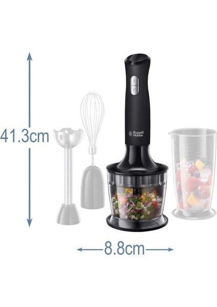 Matte Siyah El Blender Seti 24702-56, Şık ve Kullanışlı Mutfak Gereci