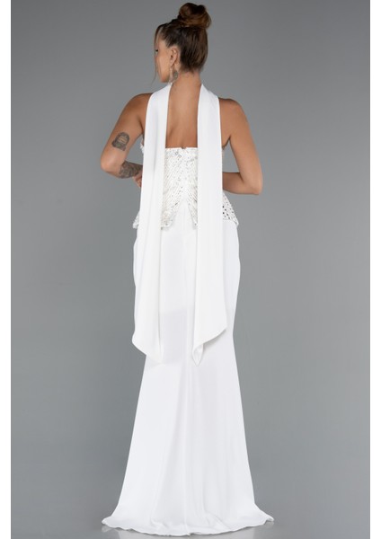 Pullu Straplez Peplum Kesim Uzun Abiye Elbise ABU5320 fiyatları