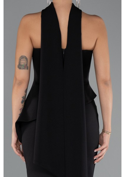 Taşlı Straplez Yaka Peplum Kesim Uzun Abiye ABU5329 fırsatları