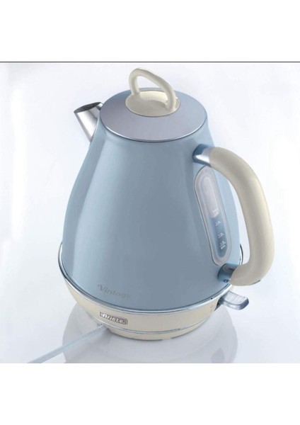Vintage 2869 Çelik Kettle Mavi ve Beyaz, Şık ve Dayanıklı Ev Gereçleri modelleri