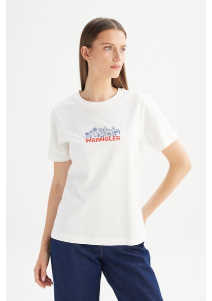 %100 Pamuk Regular Fit Normal Kesim Bisiklet Yaka Tişört