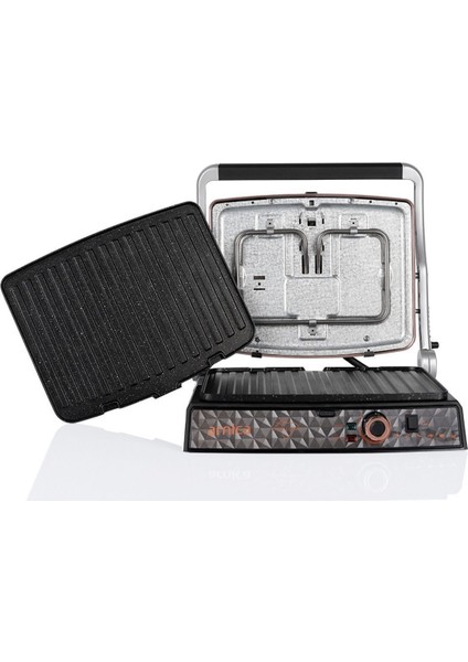 Renkli Granit Izgaralı Tost Makinesi GH26250, Pembe