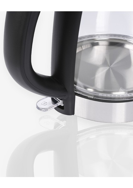 Şeffaf 1.7l Cam Kettle Beyaz, Şık ve Kullanışlı Mutfak Gereci