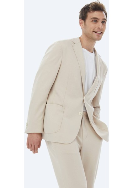 Vizon Düz Modern Fit Örme Takım Elbise