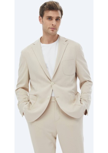 Vizon Düz Modern Fit Örme Takım Elbise