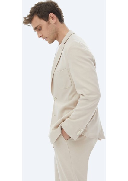 Vizon Düz Modern Fit Örme Takım Elbise