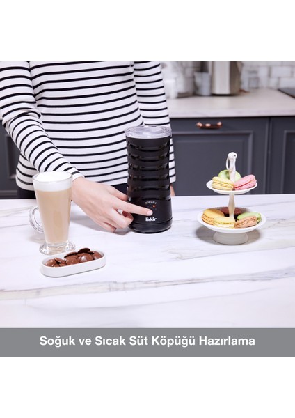 Süt Köpürtücü ve Isıtıcı, Siyah, Pratik ve Şık Tasarım fiyatları