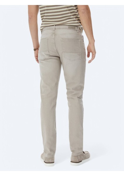 Haki Slim Fit Denim Pamuk Karışımlı Pantolon