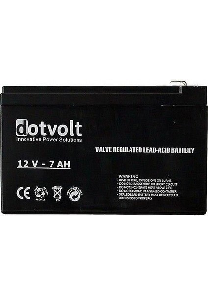 12V 7AMPER Sc7-12 Kuru Tip Alarm Aküsü