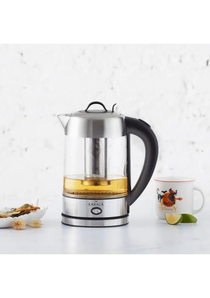 3’ü Bir Arada LED Işıklı Cam Kettle, Çay ve Su Isıtıcı, Paslanmaz Çelik, Geniş Hacim indirimleri
