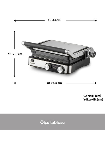Paslanmaz Çelik Döküm Plakalı Tost ve Izgara Makinesi, Sağlam ve Şık Tasarım modelleri