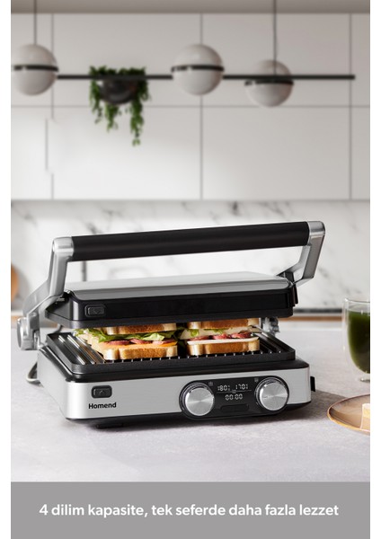 Paslanmaz Çelik Döküm Plakalı Tost ve Izgara Makinesi, Sağlam ve Şık Tasarım indirimleri