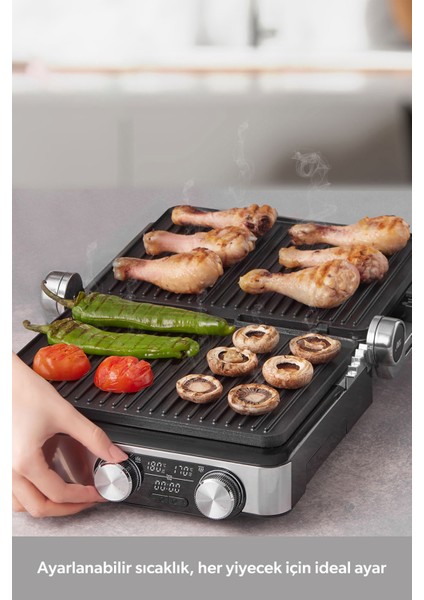 Paslanmaz Çelik Döküm Plakalı Tost ve Izgara Makinesi, Sağlam ve Şık Tasarım