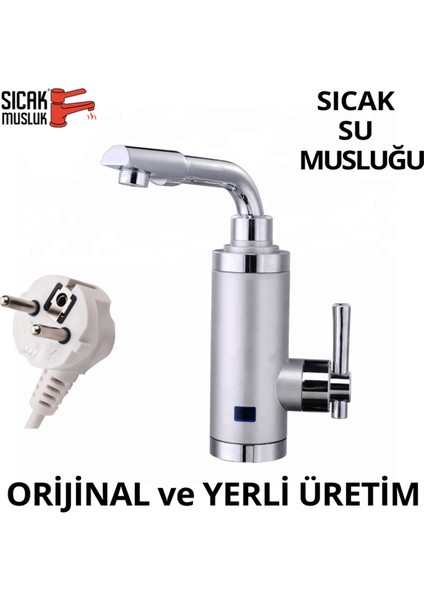 Elektrikli Ani Su Isıtıcı Gümüş Renkli, Hızlı ve Verimli Sıcak Su Sağlar