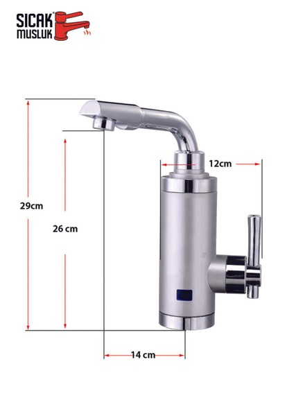 Elektrikli Ani Su Isıtıcı Gümüş Renkli, Hızlı ve Verimli Sıcak Su Sağlar modelleri