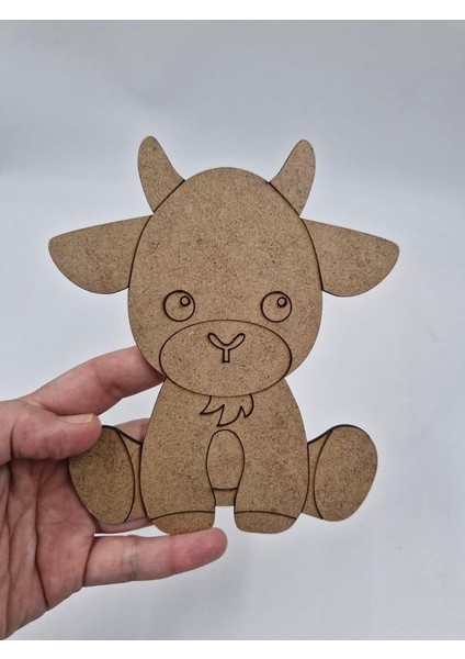 1 Adet Sevimli Keçi Ahşap Boyama Okul Diy Etkinlik Aktivite Sanat 15 cm x 13 cm fiyatları