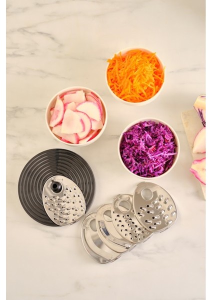 11'li Çok Amaçlı Mutfak Robotu, Siyah Gümüş, Güçlü 2500 W