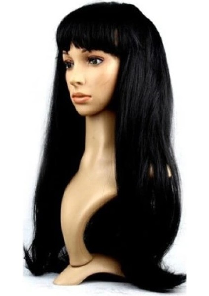 Uzun Siyah Peruk Saç