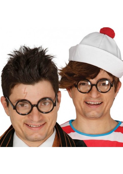 Siyah Çerçeveli Numarasız Camlı Öğrenci Şaka Gözlüğü 1 Adet (4989)