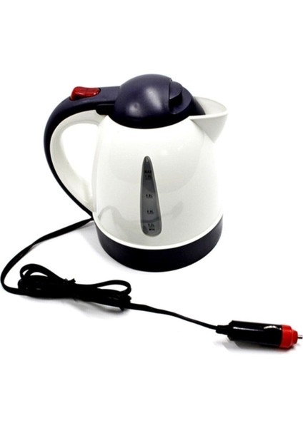 24V Araç Su Isıtıcı Kettle 1l Beyaz