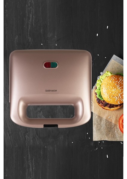 Pembe 750W Isınmaya Dayanıklı Tost ve Izgara Makinesi, Sağlıklı ve Pratik Kullanım