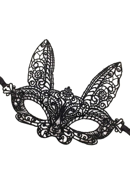 Siyah Renk Dantel Kesim Dantel Işlemeli Balo Parti Maskesi 7 No (4989) modelleri