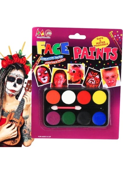 Yüz Boyama Seti 8 Renk