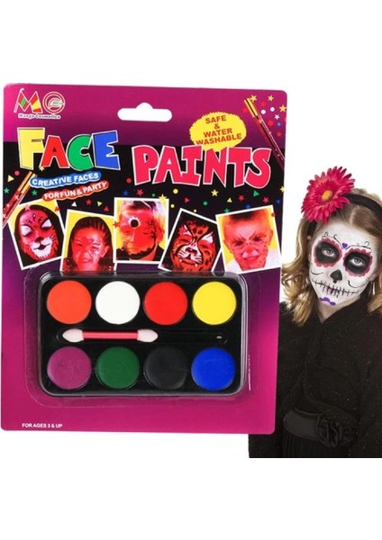 Yüz Boyama Seti 8 Renk fiyatları