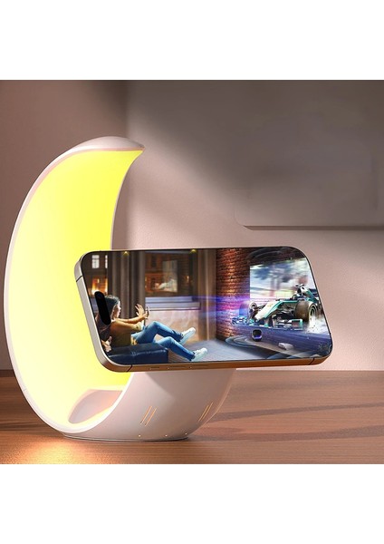 Rgb Gece Lambalı 15W Hızlı Sarj Destekli 4in1 Taşınılabilir Çoklu Sarj Stand Istasyonu fırsatları