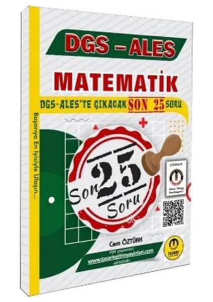 Tasarı Dgs Ales Matematik Son 25 Çıkacak Soru Bankası