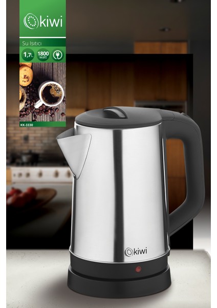 Kahverengi Çelik Su Isıtıcı, Güçlü ve Şık Tasarım, Hızlı Kaynama Özelliği