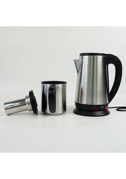 Metal Elektrikli Çay Seti, 1.8/0.8 Litre, Gri, 1650W modelleri