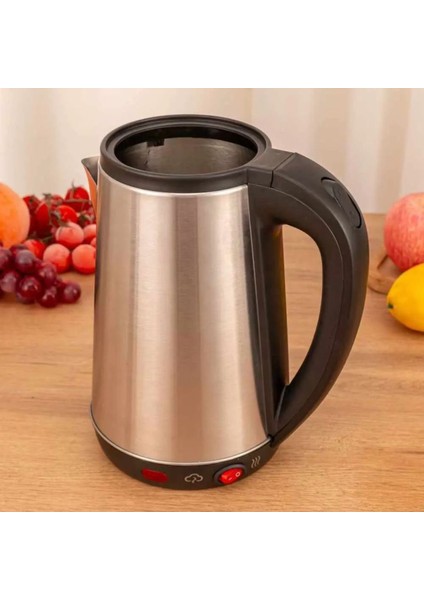 Metal Elektrikli Çay Seti, 1.8/0.8 Litre, Gri, 1650W fırsatları