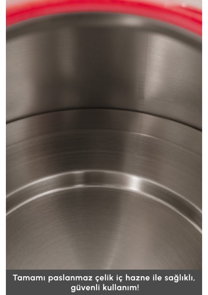 Kırmızı Retro Su Isıtıcısı 2200W, Şık ve Pratik Tasarım indirimleri