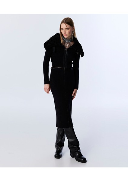 Çift Kemerli Triko Etek TW6250004057001