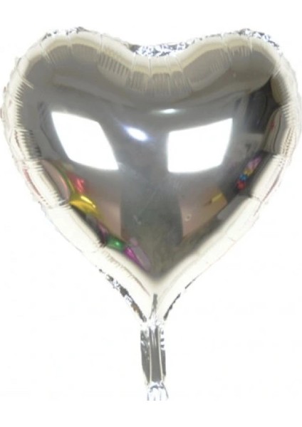 Gümüş Rengi Uçan Folyo Balon 80 Cm.