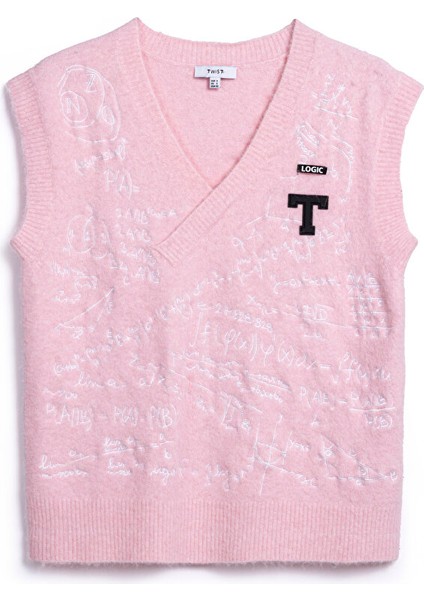 Slogan Nakışlı Patch'li Süveter TW6250050275033 indirimleri