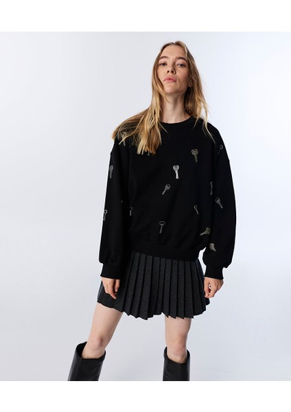 Hotfıx Baskılı Sweatshırt TW6250091057001