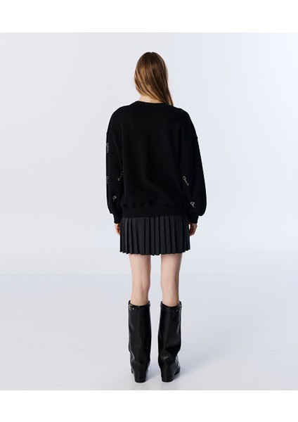 Hotfıx Baskılı Sweatshırt TW6250091057001 indirimleri