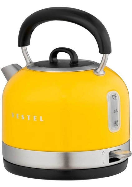 Retro Sarı Su Isıtıcısı, Şık ve Enerjik Tasarım, Dayanıklı ve Kullanışlı. fiyatları