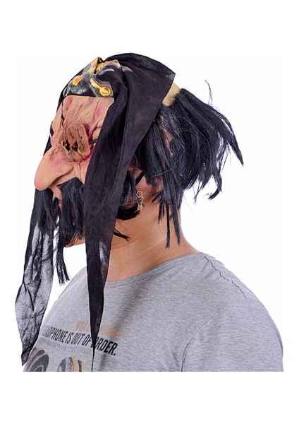 Lateks Saçlı Sakallı Korsan Maskesi (4989) fiyatları