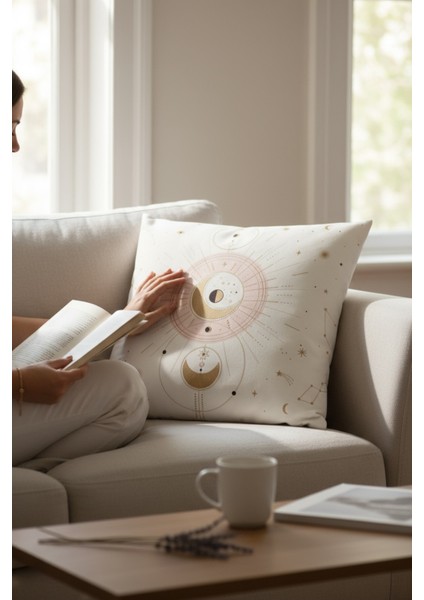 Dekoratif Çerçeveli Figürlü Dolgulu Yastık Hediye Pamuk Kırlent Minder 43X43 cm fiyatları