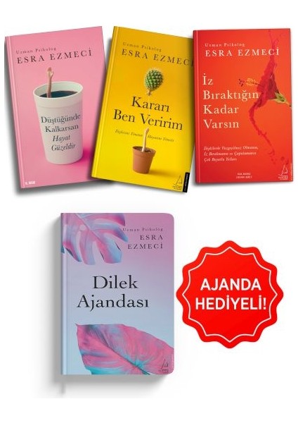 Esra Ezmeci Psikoloji Seti 3 Kitap Dilek Ajanda Hediyeli