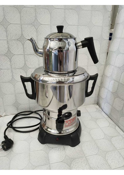 Paslanmaz Çelik Elektrikli Semaver 4.5l, Su Isıtıcı ve Çay Makinesi, Enerji Tasarruflu